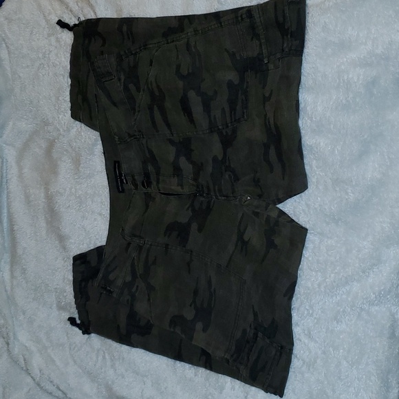 SANCTUARY x Anthropologie 100% Linen Camo Cargo Pants Size 31 - Picture 6 of 8